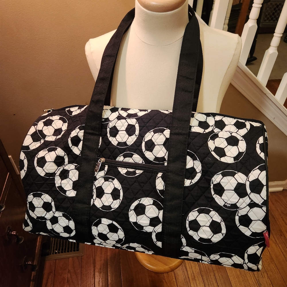 Soccer Ball Print Tote Bag